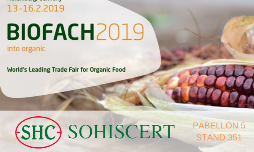 SOHISCERT presente en BIOFACH Nüremberg 2019